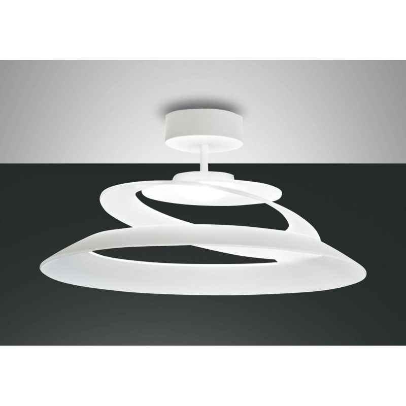 3357-65 ARAGON PLAFONIERA MODERNA A SPIRALE BIANCA LED INTEGRATO 18W DELLA FABAS LUCE Fabas Luce - Cristalensi Shop Online