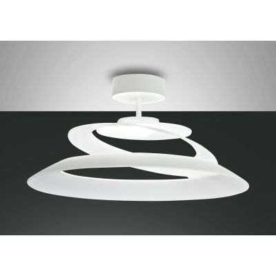3357-65 ARAGON PLAFONIERA MODERNA A SPIRALE BIANCA LED INTEGRATO 18W DELLA FABAS LUCE Fabas Luce - Cristalensi Shop Online