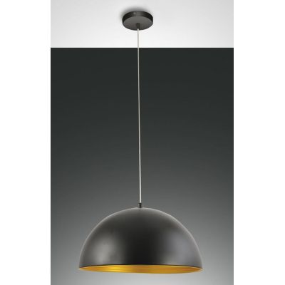 3215-40 DINGLE LAMPADARIO A SOSPENSIONE MODERNO IN METALLO NERO E ORO DI FABAS LUCE Fabas Luce - Cristalensi Shop Online