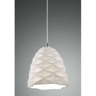 3533-40 DUCHESSA LAMPADA A SOSPENSIONE MODERNA A CAMPANA BIANCA DIAMETRO CM 20 DI FABAS LUCE Fabas Luce - Cristalensi Shop Onlin