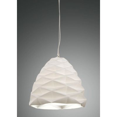 3533-45 DUCHESSA LAMPADA A SOSPENSIONE MODERNA A CAMPANA BIANCA DIAMETRO CM 30 DI FABAS LUCE Fabas Luce - Cristalensi Shop Onlin