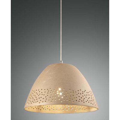 3532-40 CASALE LAMPADARIO IN CERAMICA DESIGN MODERNO BIANCO E KAKI DI FABAS LUCE Fabas Luce - Cristalensi Shop Online