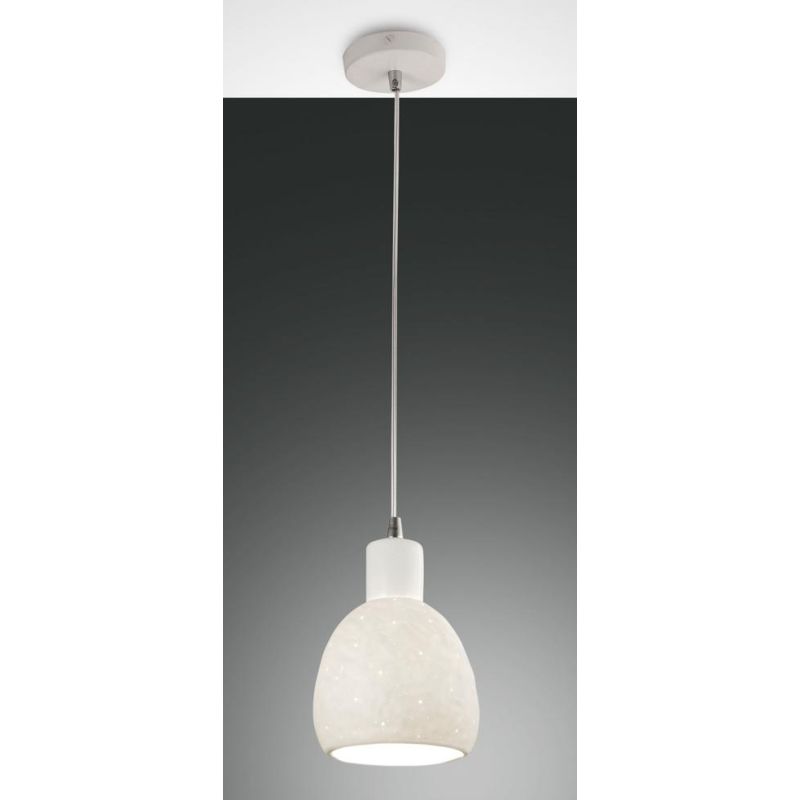 3534-40 MARINA LAMPADARIO A SOSPENSIONE IN CERAMICA BIANCO DAL DESIGN MODERNO DI FABAS LUCE Fabas Luce - Cristalensi Shop Online