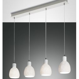 3534-49 MARINA SOSPENSIONE A BINARIO IN CERAMICA 4 LUCI BIANCO DAL DESIGN MODERNO DI FABAS LUCE Fabas Luce - Cristalensi Shop On 2