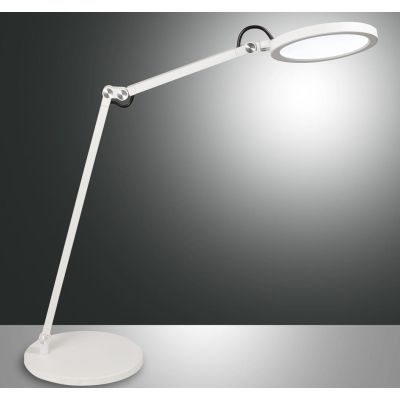 3551-30 REGINA LAMPADA DA TAVOLO MODERNA ORIENTABILE IN METALLO NERO BIANCO ALLUMINIO DI FABAS LUCE Fabas Luce - Cristalensi Sho