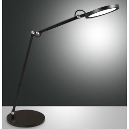 3551-30 REGINA LAMPADA DA TAVOLO MODERNA ORIENTABILE IN METALLO NERO BIANCO ALLUMINIO DI FABAS LUCE Fabas Luce - Cristalensi Sho 2