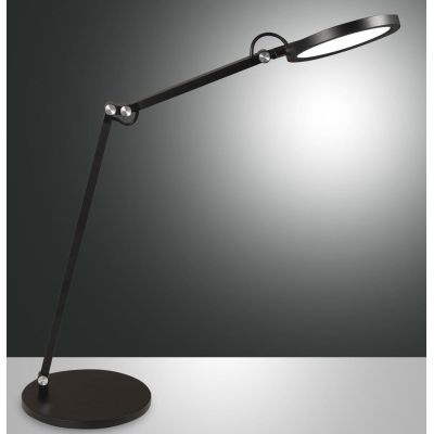 3551-30 REGINA LAMPADA DA TAVOLO MODERNA ORIENTABILE IN METALLO NERO BIANCO ALLUMINIO DI FABAS LUCE Fabas Luce - Cristalensi Sho