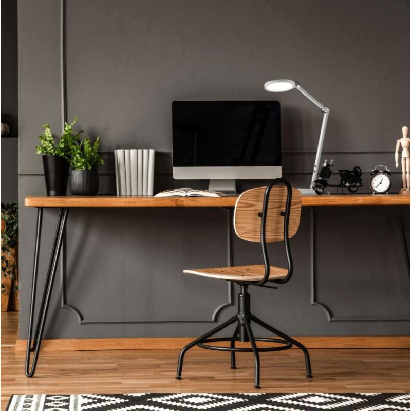 3551-30 REGINA LAMPADA DA TAVOLO MODERNA ORIENTABILE IN METALLO NERO BIANCO ALLUMINIO DI FABAS LUCE Fabas Luce - Cristalensi Sho