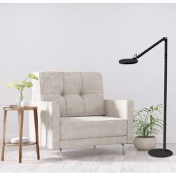 3551-11 REGINA LAMPADA DA TERRA IN ALLUMINIO NERA BIANCA o ALLUMINIO DIMMERABILE DI FABAS LUCE Fabas Luce - Cristalensi Shop Onl 2