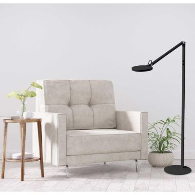 3551-11 REGINA LAMPADA DA TERRA IN ALLUMINIO NERA BIANCA o ALLUMINIO DIMMERABILE DI FABAS LUCE Fabas Luce - Cristalensi Shop Onl