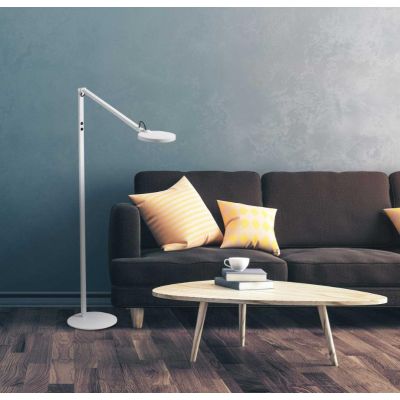 3551-11 REGINA LAMPADA DA TERRA IN ALLUMINIO NERA BIANCA o ALLUMINIO DIMMERABILE DI FABAS LUCE Fabas Luce - Cristalensi Shop Onl