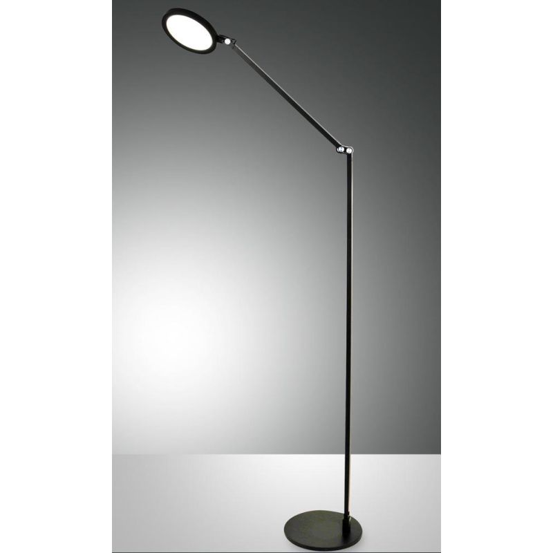 3551-11 REGINA LAMPADA DA TERRA IN ALLUMINIO NERA BIANCA o ALLUMINIO DIMMERABILE DI FABAS LUCE Fabas Luce - Cristalensi Shop Onl