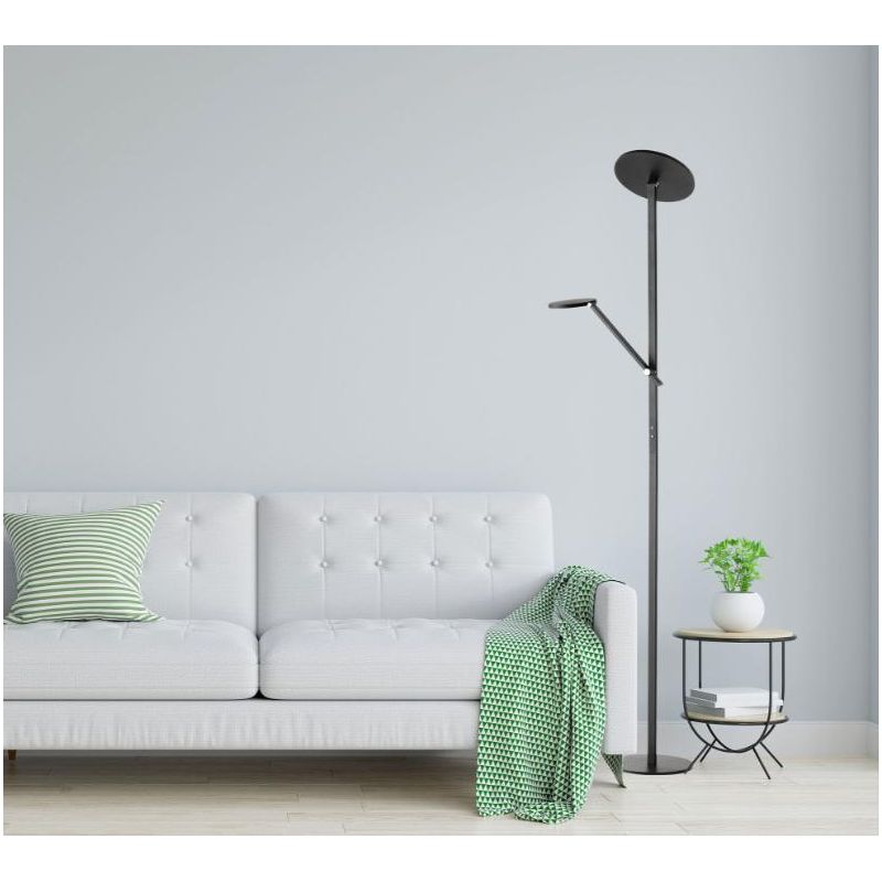 3551-10 REGINA LAMPADA DA TERRA A DOPPIA EMISSIONE DI LUCE NERA O BIANCA DIMMERABILE DI FABAS LUCE Fabas Luce - Cristalensi Shop