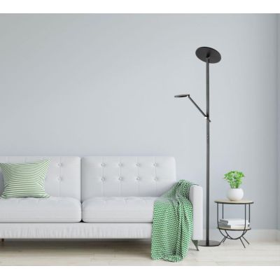 3551-10 REGINA LAMPADA DA TERRA A DOPPIA EMISSIONE DI LUCE NERA O BIANCA DIMMERABILE DI FABAS LUCE Fabas Luce - Cristalensi Shop