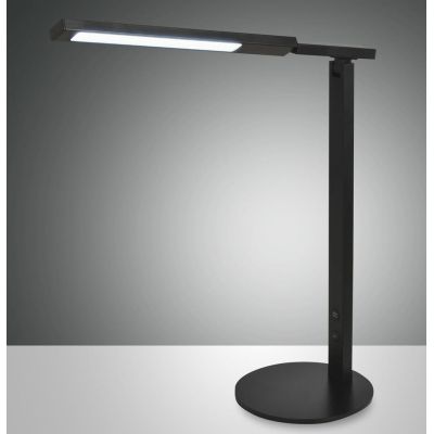 3550-30 IDEAL LAMPADA DA TAVOLO CON BRACCIO ORIENTABILE IN ALLUMINIO NERO BIANCO DI FABAS LUCE Fabas Luce - Cristalensi Shop Onl