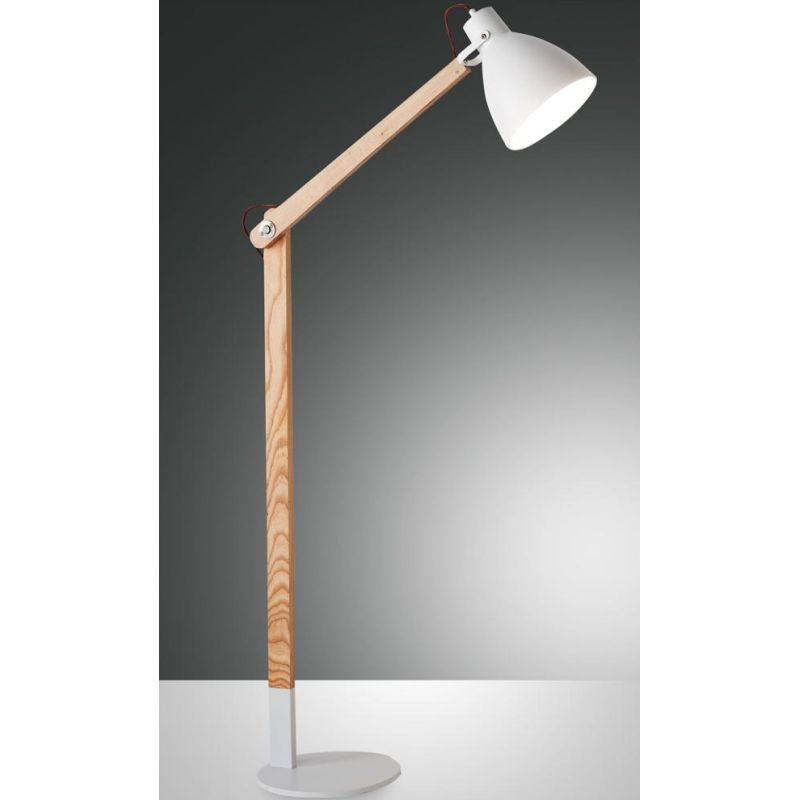 3644-11 SVEVA PIANTANA ORIENTABILE IN LEGNO E METALLO NERO O BIANCO DI FABAS LUCE Fabas Luce - Cristalensi Shop Online