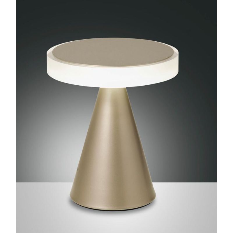 3386-34 NEUTRA LAMPADA DA TAVOLO PICCOLA PIRAMIDALE IN METALLO A LED 4 COLORI DI FABAS LUCE Fabas Luce - Cristalensi Shop Online