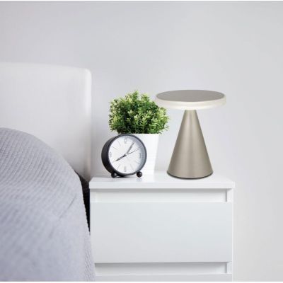 3386-35 NEUTRA LAMPADA DA TAVOLO PIRAMIDALE IN METALLO A LED 5 COLORI DI FABAS LUCE Fabas Luce - Cristalensi Shop Online