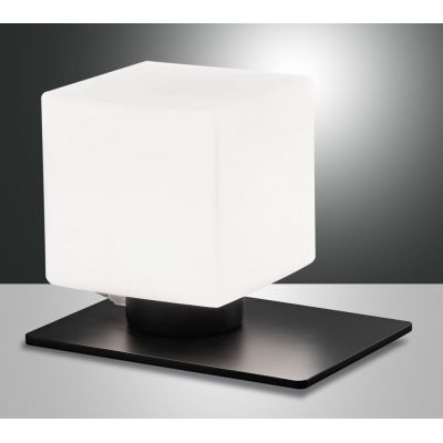 3579-30 ZARA LAMPADA DA TAVOLO MODERNA IN VETRO E METALLO NERO BIANCO NICKEL DI FABAS LUCE Fabas Luce - Cristalensi Shop Online