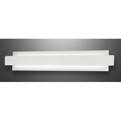 3558-22 REGOLO APPLIQUE LINEARE MODERNA LED 21W IN VETRO E ALLUMINIO NERO E BIANCO DI FABAS LUCE Fabas Luce - Cristalensi Shop O
