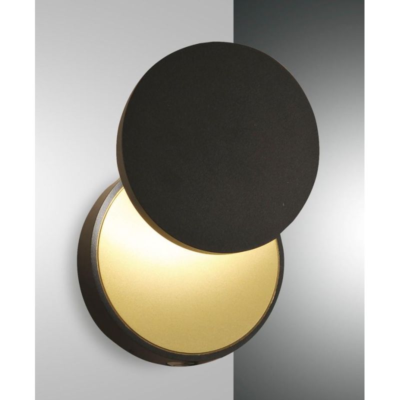 3452-21 ARA APPLIQUE MODERNA ORIENTABILE CON DOPPIA ILLUMINAZIONE LED 12W NERA o BIANCA DI FABAS LUC Fabas Luce - Cristalensi Sh