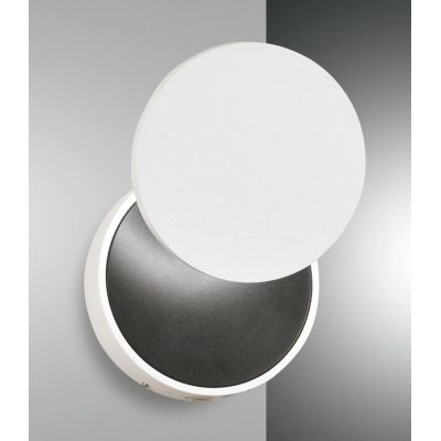 3452-21 ARA APPLIQUE MODERNA ORIENTABILE CON DOPPIA ILLUMINAZIONE LED 12W NERA o BIANCA DI FABAS LUC Fabas Luce - Cristalensi Sh