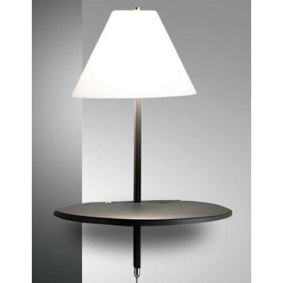 3417-20 GOODNIGHT LAMPADA DA PARETE IN VETRO E METALLO BIANCO ANTRACITE E TORTORA LED 8W E PORTA USB Fabas Luce - Cristalensi Sh