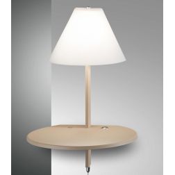 3417-20 GOODNIGHT LAMPADA DA PARETE IN VETRO E METALLO BIANCO ANTRACITE E TORTORA LED 8W E PORTA USB Fabas Luce - Cristalensi Sh 2