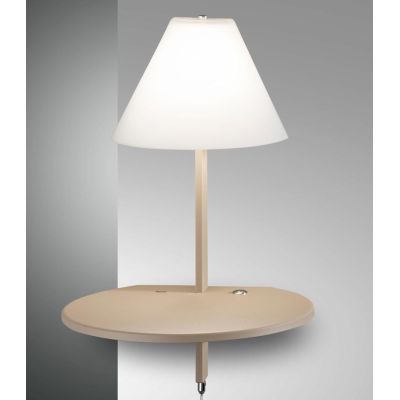 3417-20 GOODNIGHT LAMPADA DA PARETE IN VETRO E METALLO BIANCO ANTRACITE E TORTORA LED 8W E PORTA USB Fabas Luce - Cristalensi Sh