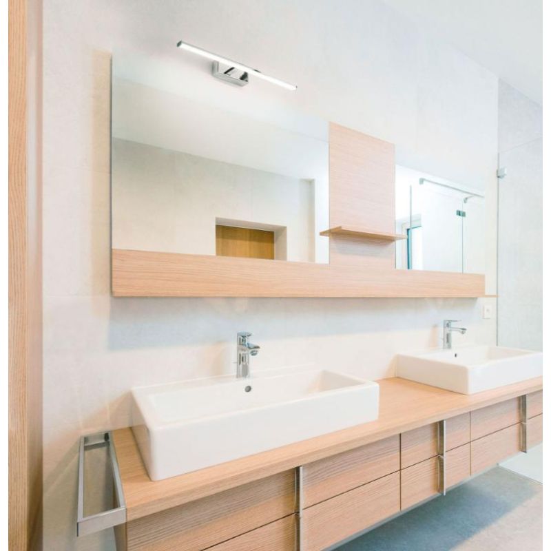 3361 NALA LAMPADA PER SPECCHIO DA BAGNO 4 MISURE IP44 LED INTEGRATO COLORI BIANCO NERO CROMO DI FABAS LUCE Fabas Luce - Cristale