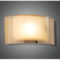 3708-21 ALIDE APPLIQUE A FASCIA IN VETRO AMBRA,FUME O TRASPARENTE CON LAMPADINA E27 DI FABAS LUCE Fabas Luce - Cristalensi Shop 2