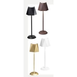 KATY LAMPADA DA TAVOLO IP54 CON BATTERIA RICARICABILE TOUCH DIMMER LED 3W LUCE 3000K 4 COLORI CRISTALENSI - Cristalensi Shop Onl