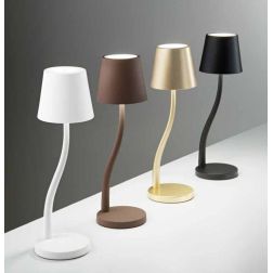 JUDY LAMPADA DA TAVOLO IP54 CON BATTERIA RICARICABILE TOUCH DIMMER LED 3W LUCE 3000K 4 COLORI CRISTALENSI - Cristalensi Shop Onl