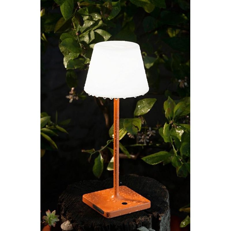 ADAM LAMPADA DA TAVOLO IP44 CON BATTERIA RICARICABILE TOUCH DIMMER LED 2.5W LUCE 3000K 4 COLORI CRISTALENSI - Cristalensi Shop O