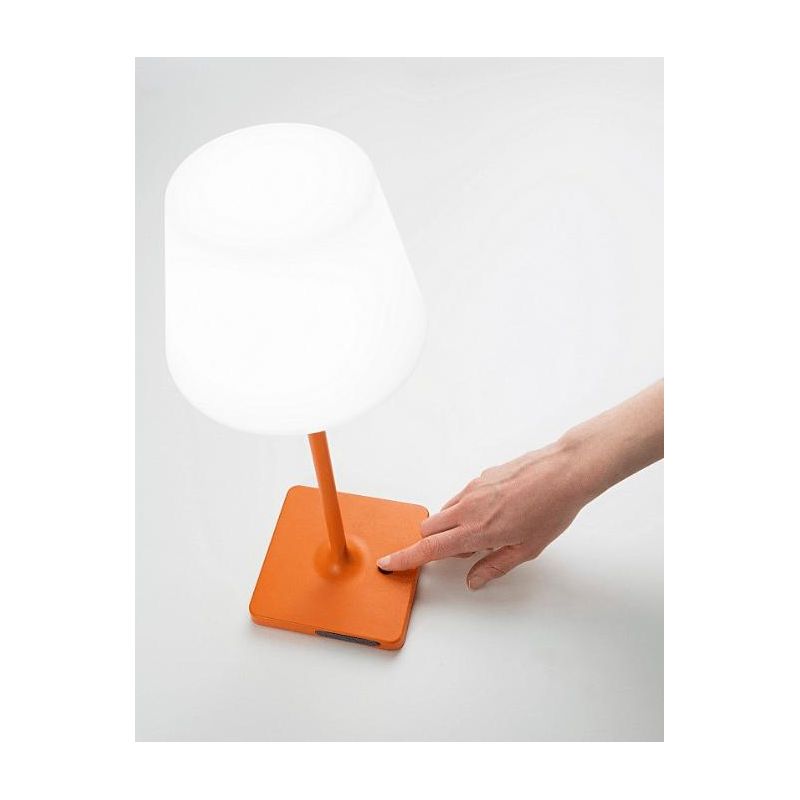 ADAM LAMPADA DA TAVOLO IP44 CON BATTERIA RICARICABILE TOUCH DIMMER LED 2.5W LUCE 3000K 4 COLORI CRISTALENSI - Cristalensi Shop O