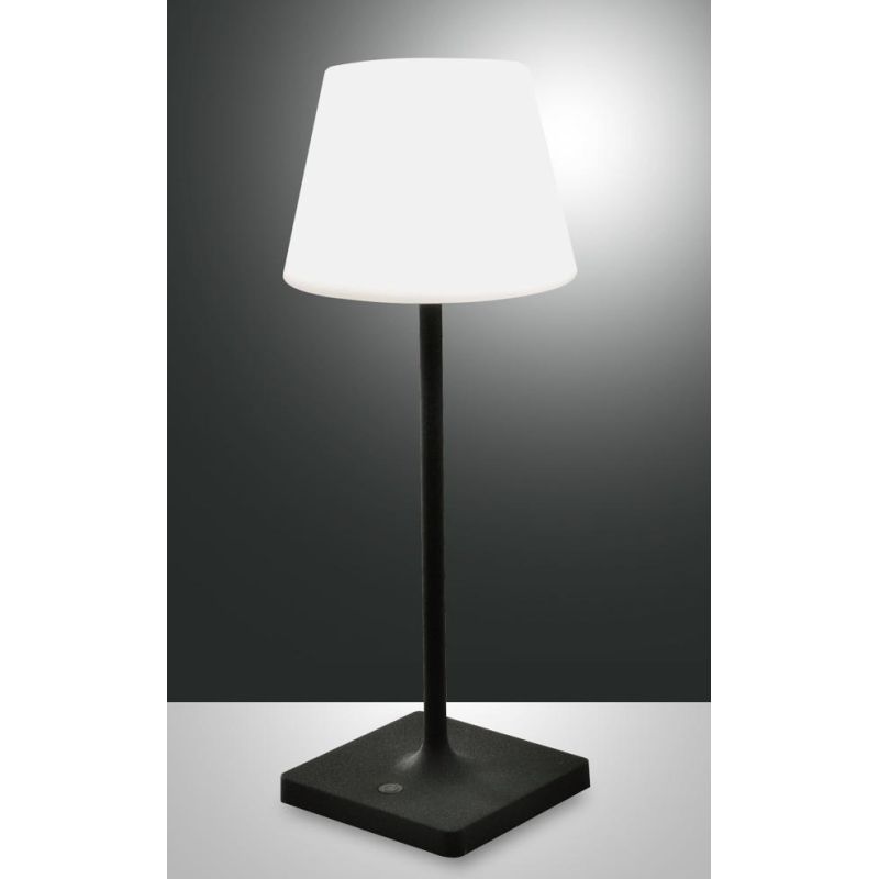 ADAM LAMPADA DA TAVOLO IP44 CON BATTERIA RICARICABILE TOUCH DIMMER LED 2.5W LUCE 3000K 4 COLORI CRISTALENSI - Cristalensi Shop O