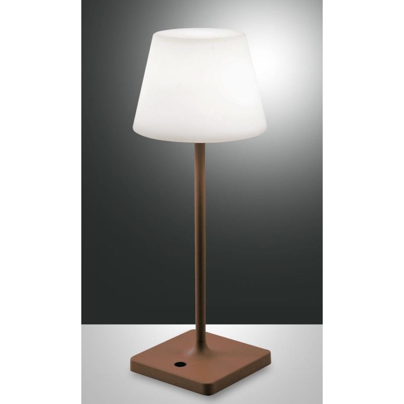 ADAM LAMPADA DA TAVOLO IP44 CON BATTERIA RICARICABILE TOUCH DIMMER LED 2.5W LUCE 3000K 4 COLORI CRISTALENSI - Cristalensi Shop O