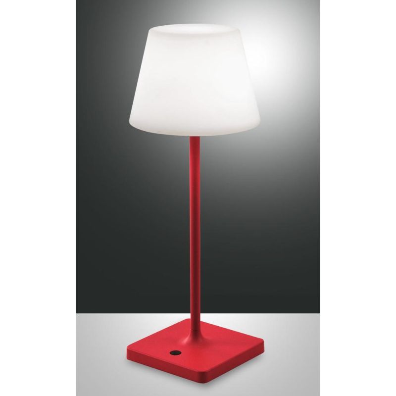 ADAM LAMPADA DA TAVOLO IP44 CON BATTERIA RICARICABILE TOUCH DIMMER LED 2.5W LUCE 3000K 4 COLORI CRISTALENSI - Cristalensi Shop O