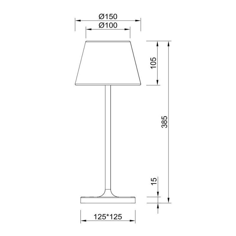 ADAM LAMPADA DA TAVOLO IP44 CON BATTERIA RICARICABILE TOUCH DIMMER LED 2.5W LUCE 3000K 4 COLORI CRISTALENSI - Cristalensi Shop O
