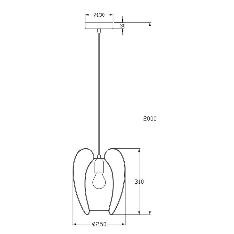 CAMP SOSPENSIONE PICCOLA VINTAGE A GABBIA APERTA D25 CM METALLO NERO,BIANCO O ORO ATTACCO E27 CRISTALENSI - Cristalensi Shop Onl