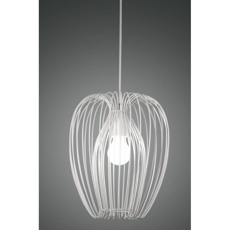 CAMP SOSPENSIONE PICCOLA VINTAGE A GABBIA APERTA D25 CM METALLO NERO,BIANCO O ORO ATTACCO E27 CRISTALENSI - Cristalensi Shop Onl