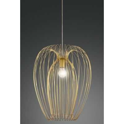 CAMP SOSPENSIONE VINTAGE A GABBIA APERTA D40 CM METALLO NERO,BIANCO O ORO ATTACCO E27 CRISTALENSI - Cristalensi Shop Online