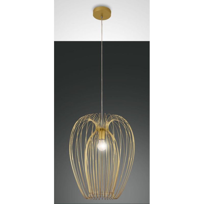 CAMP SOSPENSIONE VINTAGE A GABBIA APERTA D40 CM METALLO NERO,BIANCO O ORO ATTACCO E27 CRISTALENSI - Cristalensi Shop Online
