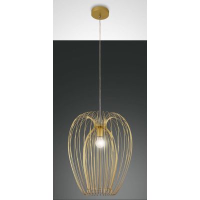 CAMP SOSPENSIONE VINTAGE A GABBIA APERTA D40 CM METALLO NERO,BIANCO O ORO ATTACCO E27 CRISTALENSI - Cristalensi Shop Online