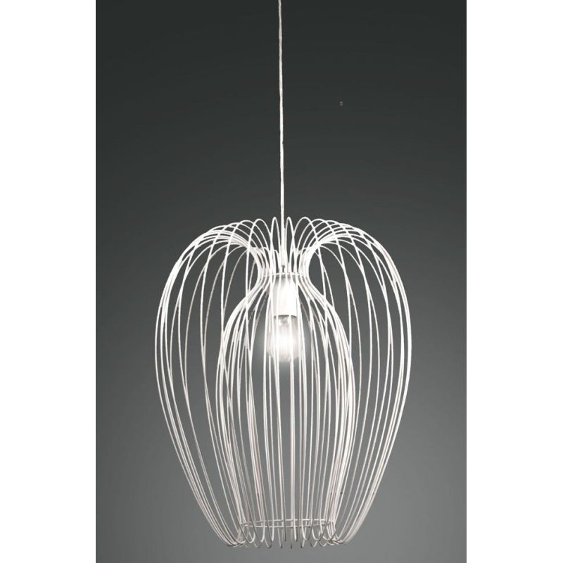 CAMP SOSPENSIONE VINTAGE A GABBIA APERTA D40 CM METALLO NERO,BIANCO O ORO ATTACCO E27 CRISTALENSI - Cristalensi Shop Online