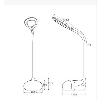 SORRENTO LAMPADA DA TAVOLO BIANCA MODERNA LUCE 4000K TECNOLOGIA RGB TOUCH DIMMER SNODABILE CRISTALENSI - Cristalensi Shop Online