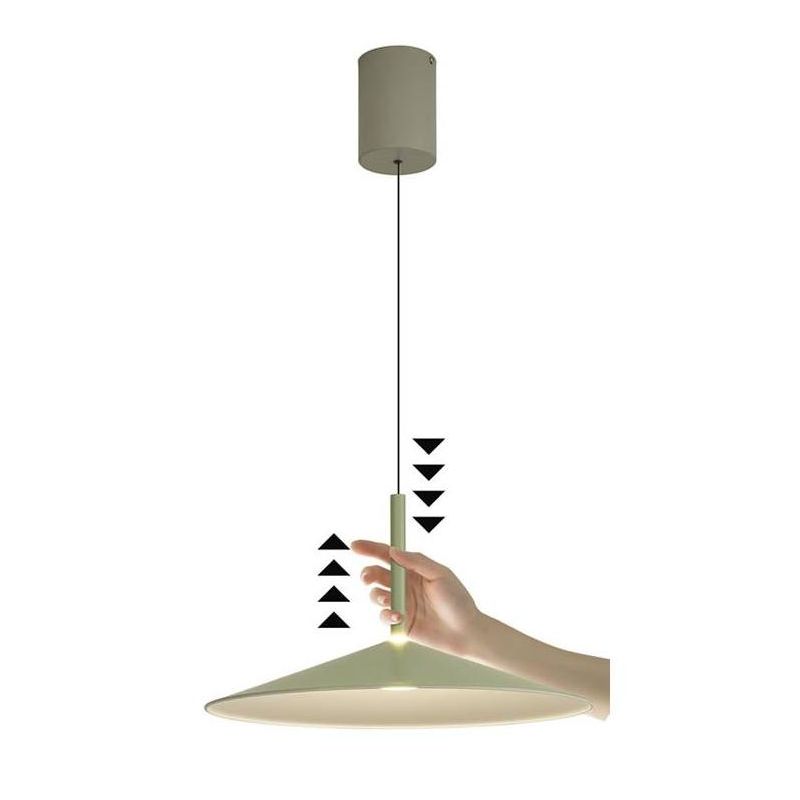 CALICE SOSPENSIONE SINGOLA D47 CM ESTENSIBILE IN ALLUMINIO 5 FINITURE COLORE LED 16W LUCE 3000K Mantra - Cristalensi Shop Online
