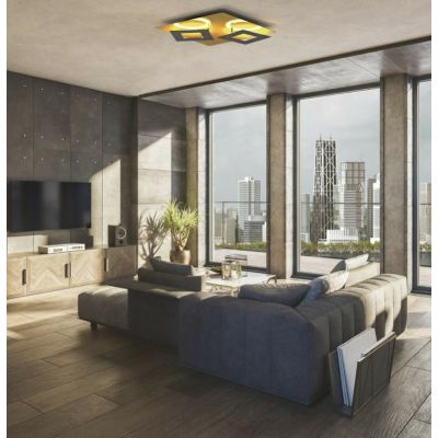 DALIA PLAFONIERA MODERNA IN ALLUMINIO 4 FINITURE COLORE LED 48W LUCE 3000K INSERTI ORIENTABILI Mantra - Cristalensi Shop Online