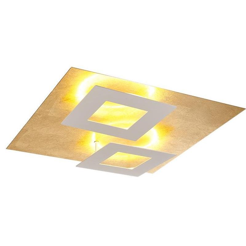 DALIA PLAFONIERA MODERNA IN ALLUMINIO 4 FINITURE COLORE LED 48W LUCE 3000K INSERTI ORIENTABILI Mantra - Cristalensi Shop Online
