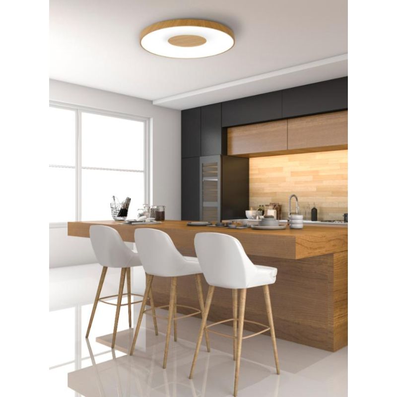 COIN PLAFONIERA IN METALLO 3 MISURE LED INTEGRATO DIMMERABILE TELECOMANDO INCLUSO 4 COLORI MODERNA Mantra - Cristalensi Shop Onl